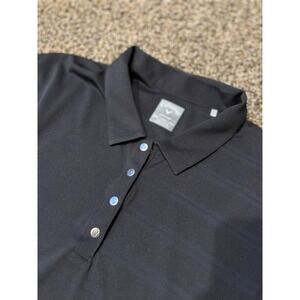 Callaway golf shirt Women  XXL 4 snap button collar/short sleeve Black Polo H6